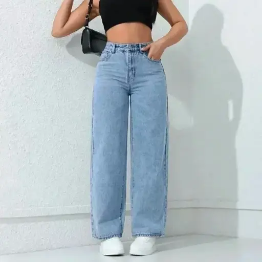 寬鬆直筒牛仔褲